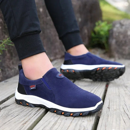 Comfortable Mens Hiking Shoes Arch Support Walking Loafers