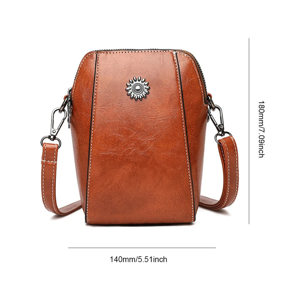 Women's Shoulder Bag Leather Stylish Brown