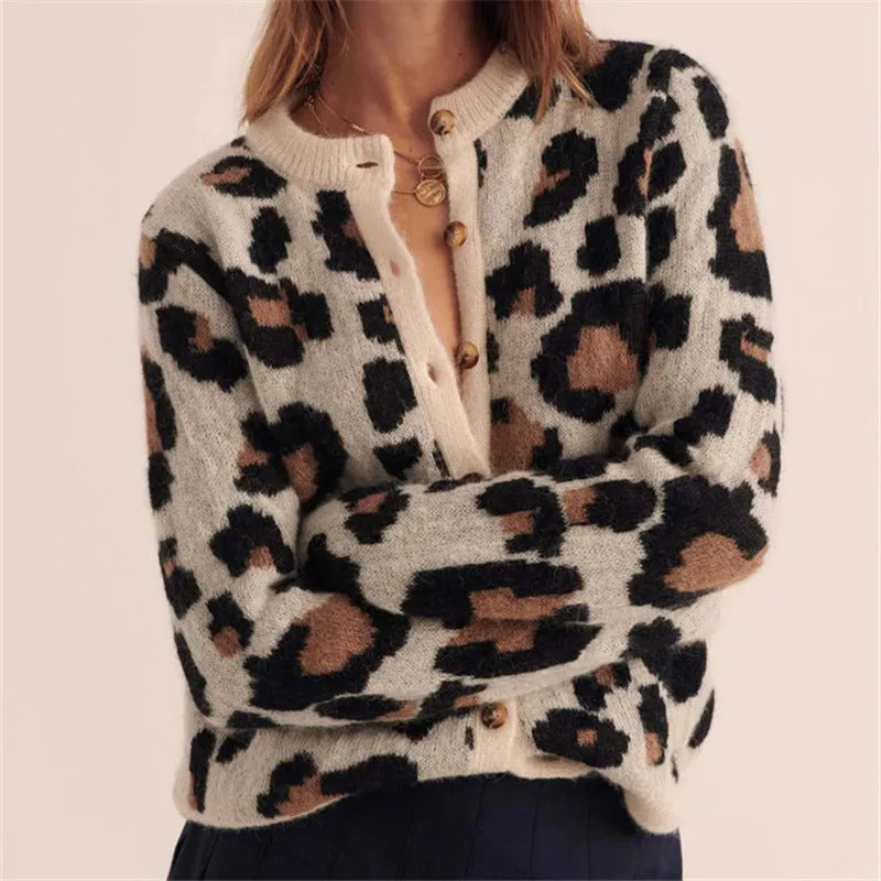 Wild Leopard Crew Neck Sweater