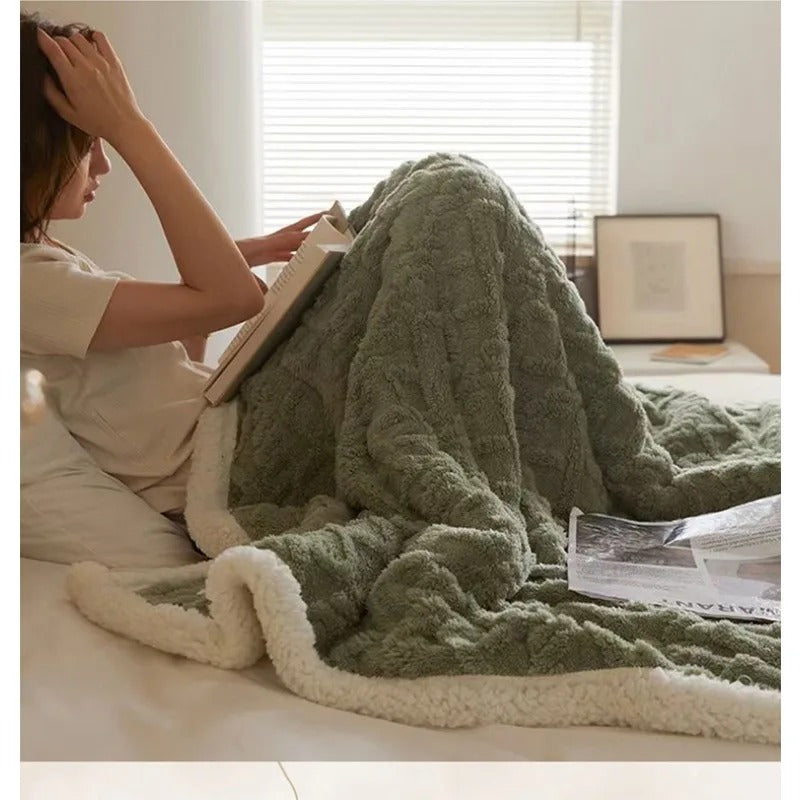 Lambswool Blanket Soft Warm Beige