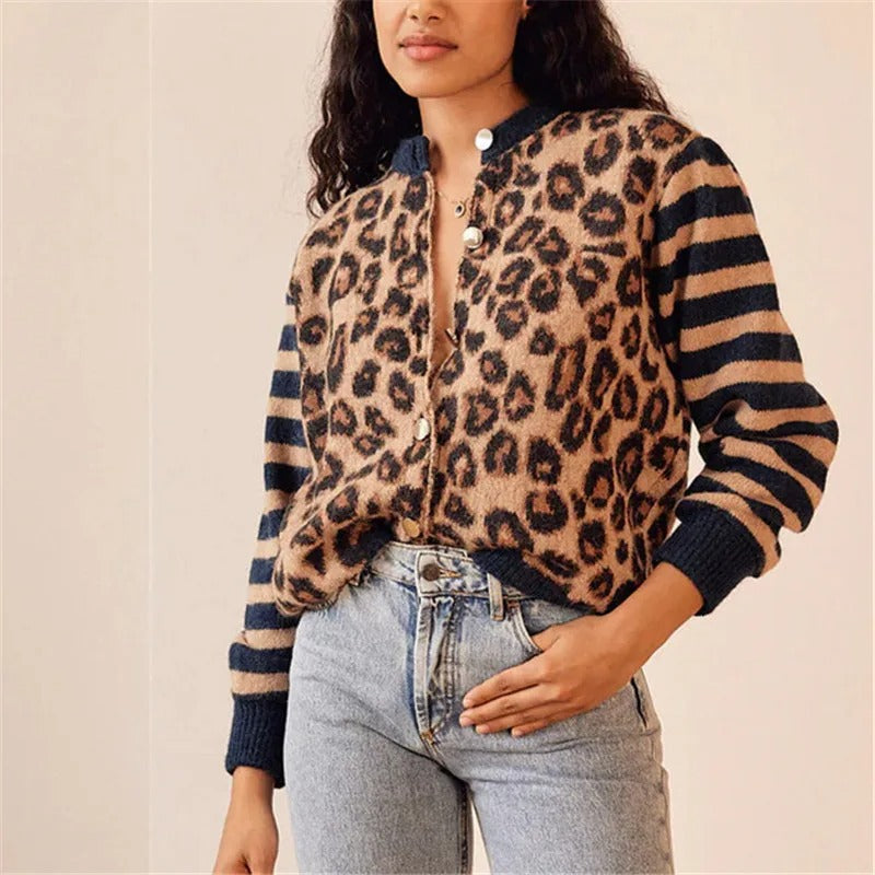 Wild Leopard Crew Neck Sweater