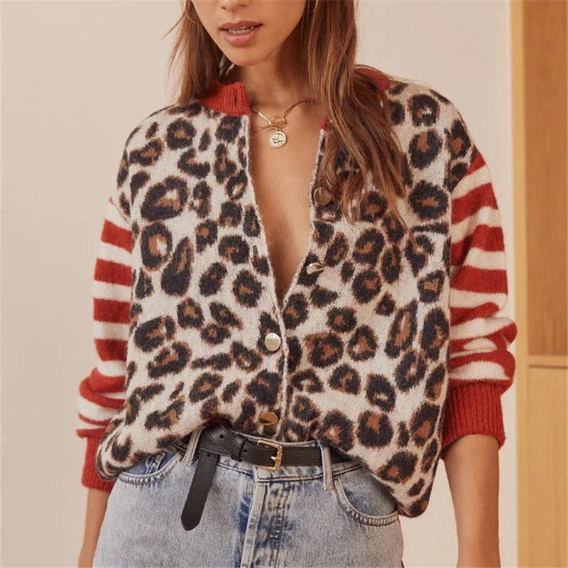 Wild Leopard Crew Neck Sweater