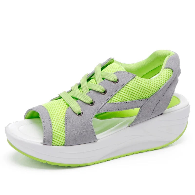 Comfortable Women's Mesh Sandals Chunky Heel Casual Shoes