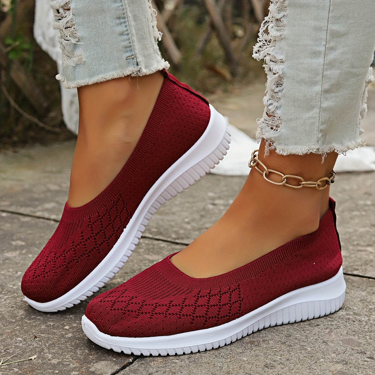 Breathable Slip On Shoes Anti Slip