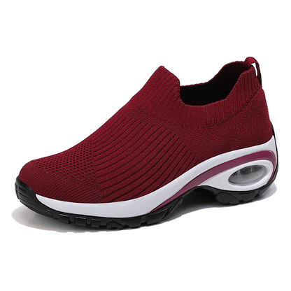 Women's Lightweight Airy Platform Sneakers Comfortable Walking Shoes