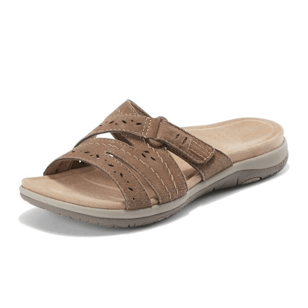 Comfortable Wedge Sandals for Women Canvas Strap Open Toe Shoes - VibreMode