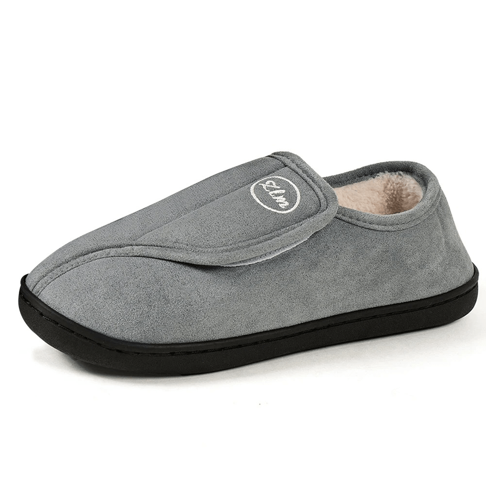 Comfortable Mens Wide Fit Slipper Shoes Soft Lined - VibreMode