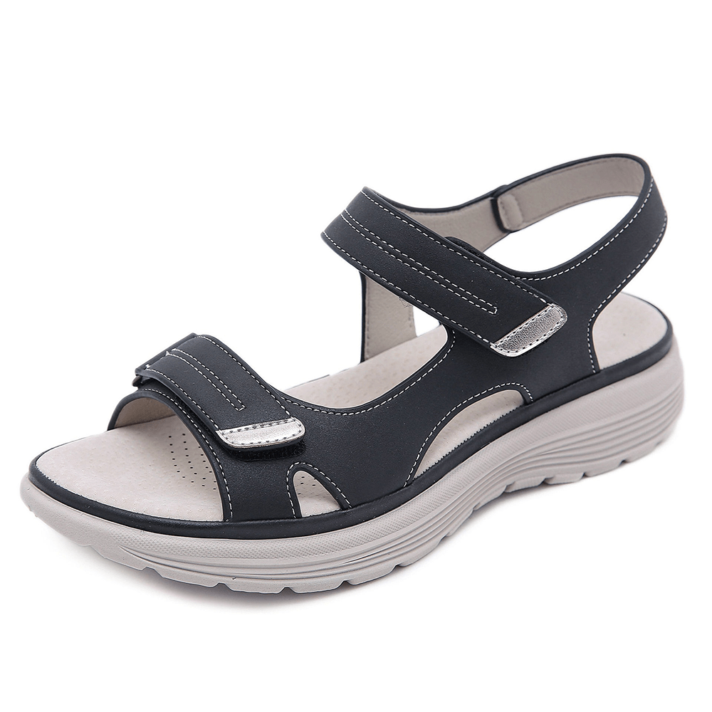 Comfortable Women's Ankle Strap Sandals with Arch Support - VibreMode