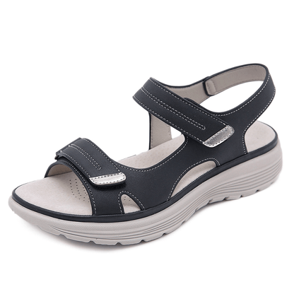 Comfortable Women's Ankle Strap Sandals with Arch Support - VibreMode