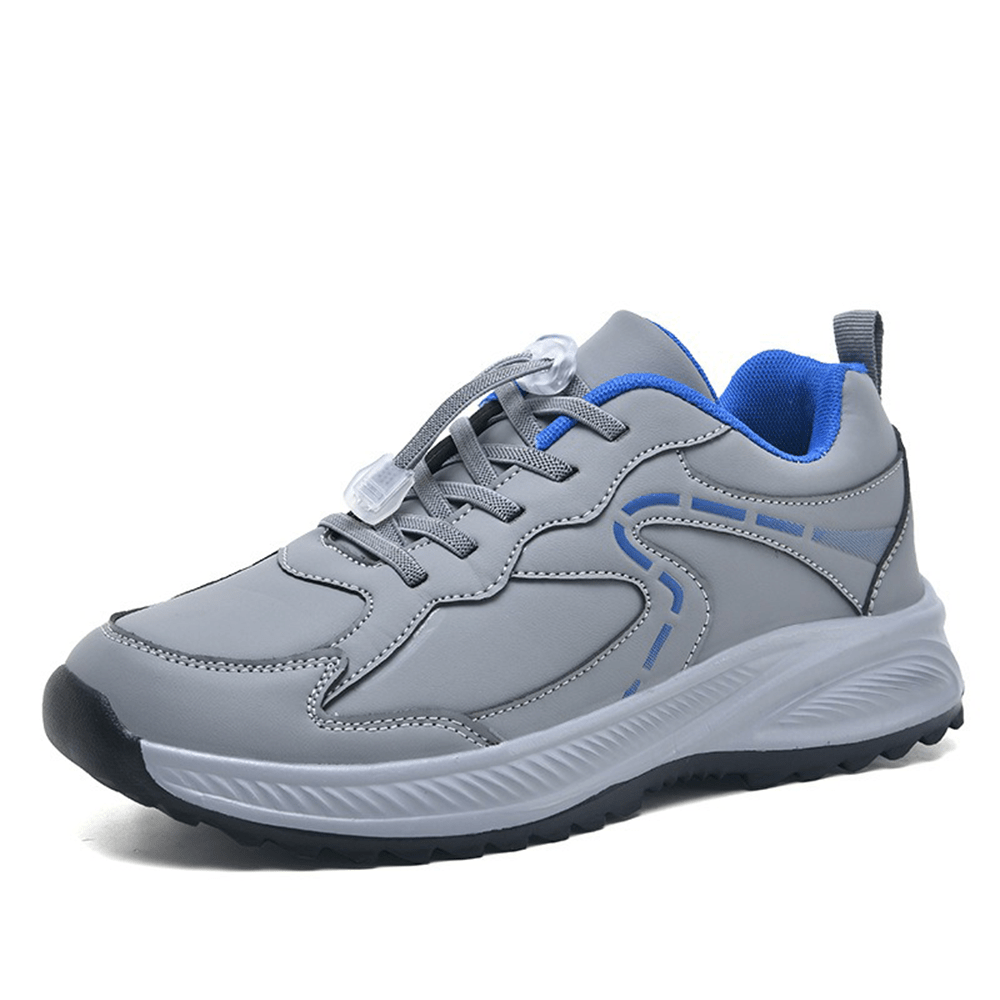Women's Soft Leather Slip On Walking Sneakers