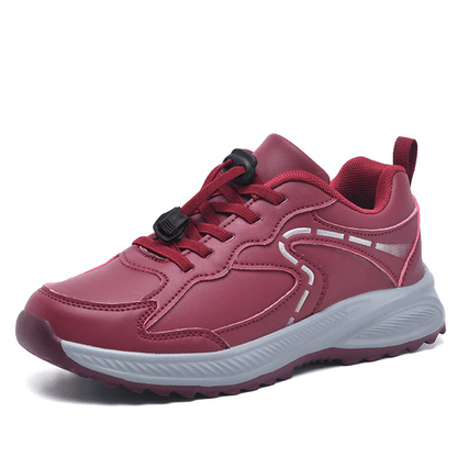 Women's Soft Leather Slip On Walking Sneakers