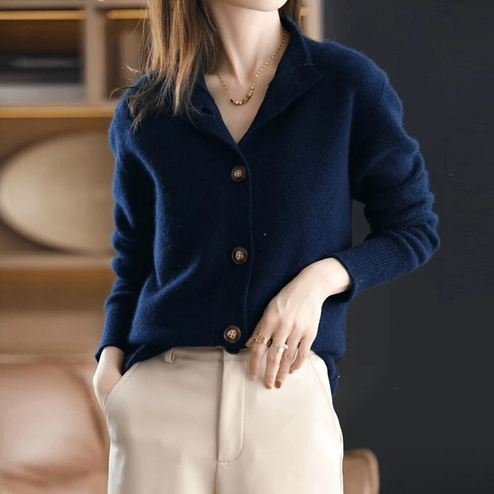 Women's Cashmere Cardigan Soft Elegant Sweater