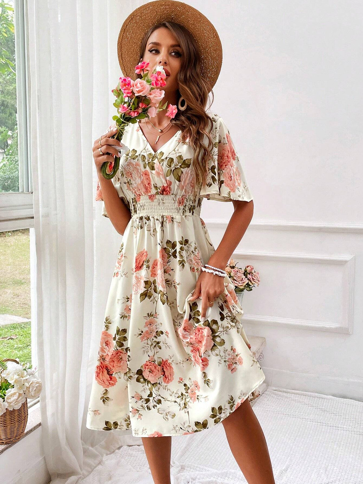 Image of Maisie | Women's Floral A-Line Midi Dress