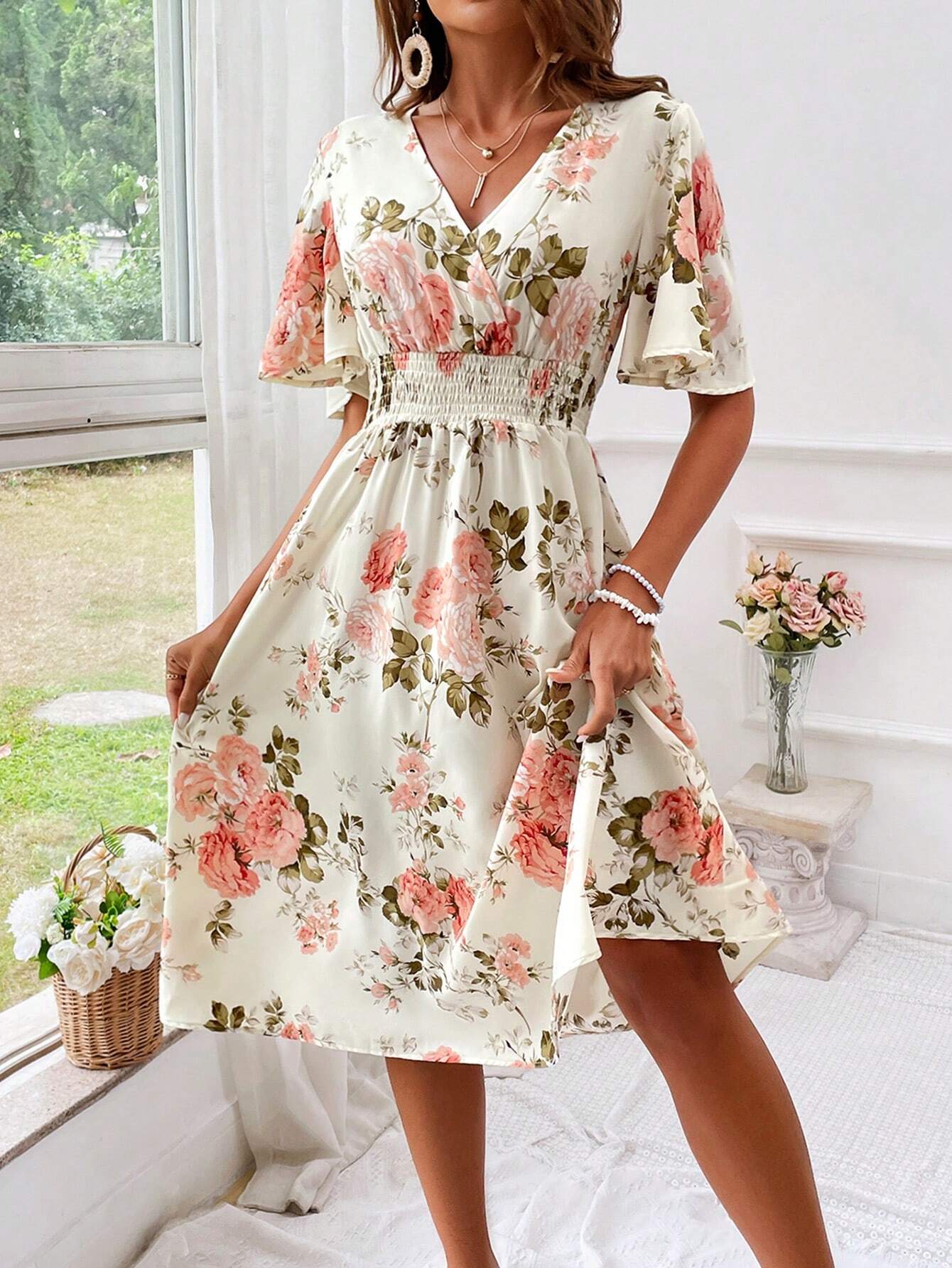 Image of Maisie | Women's Floral A-Line Midi Dress