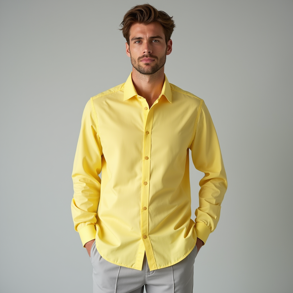 Men's Long Sleeve Button Down Shirt - VibreMode
