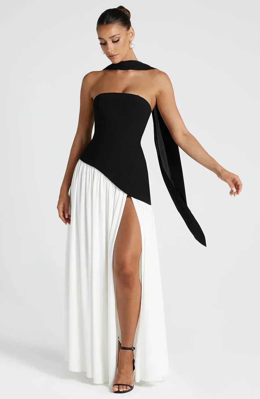 Elegant Ladies Long Formal Asymmetrical Dress