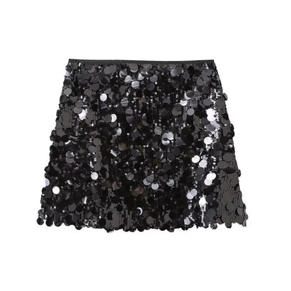 Image of Marcia | Women's High-Waisted Sequin Mini Skirt