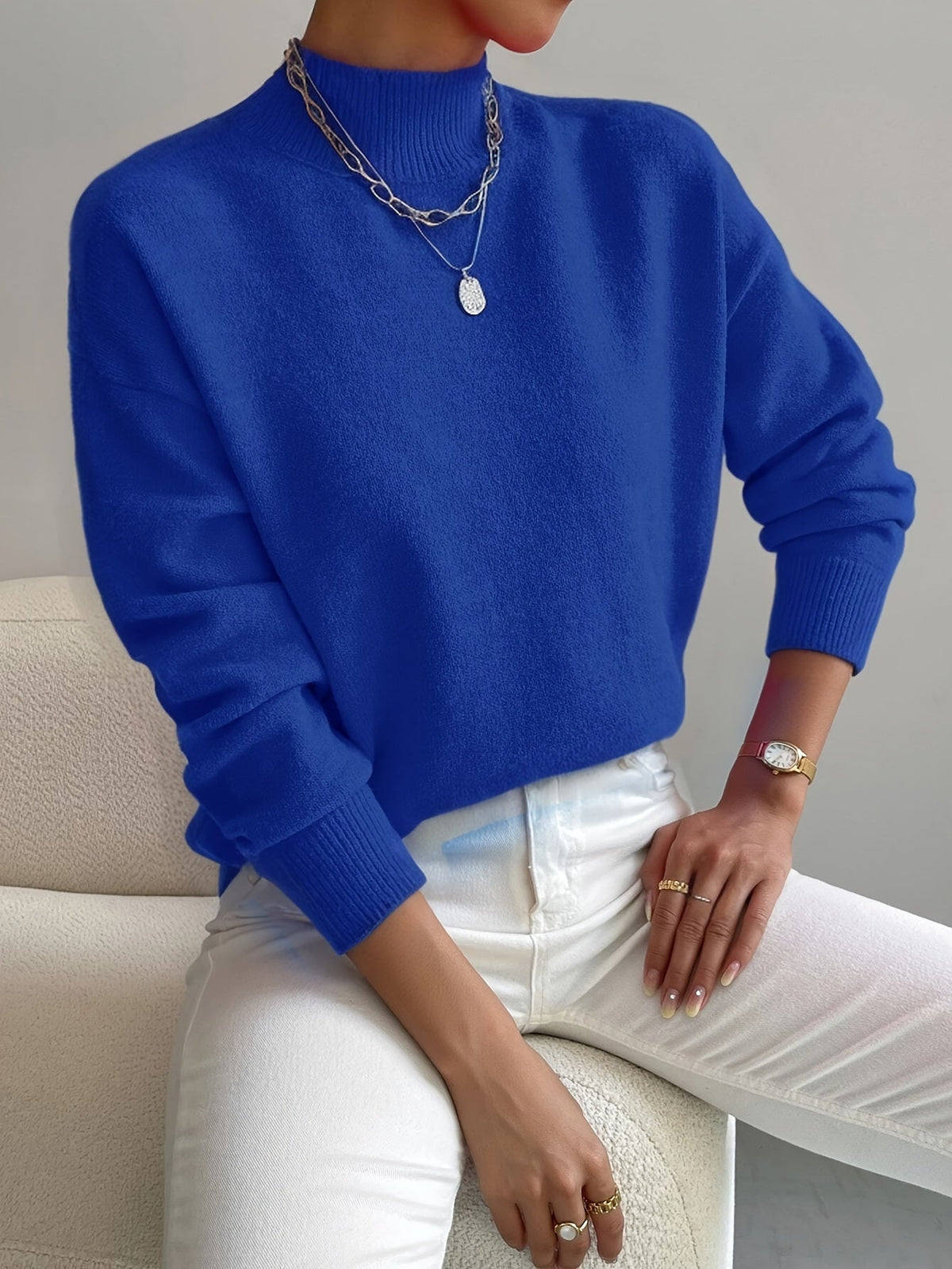 Ladies' Lightweight Crew Neck Pullover Sweater