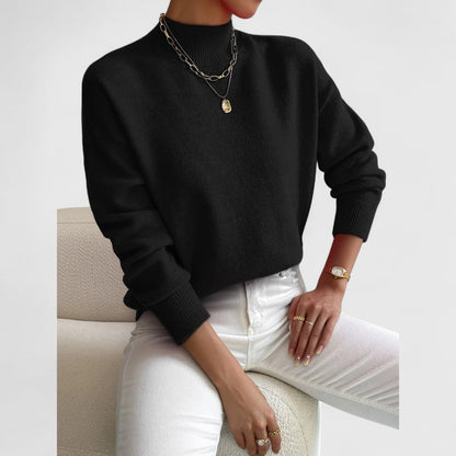 Ladies' Simple Crew Neck Pullover Sweater
