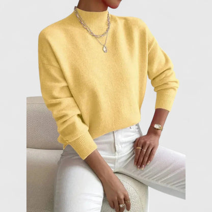 Ladies' Simple Crew Neck Pullover Sweater