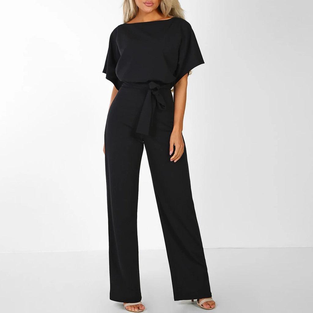 Women's Wide Leg Two Piece Set Belted