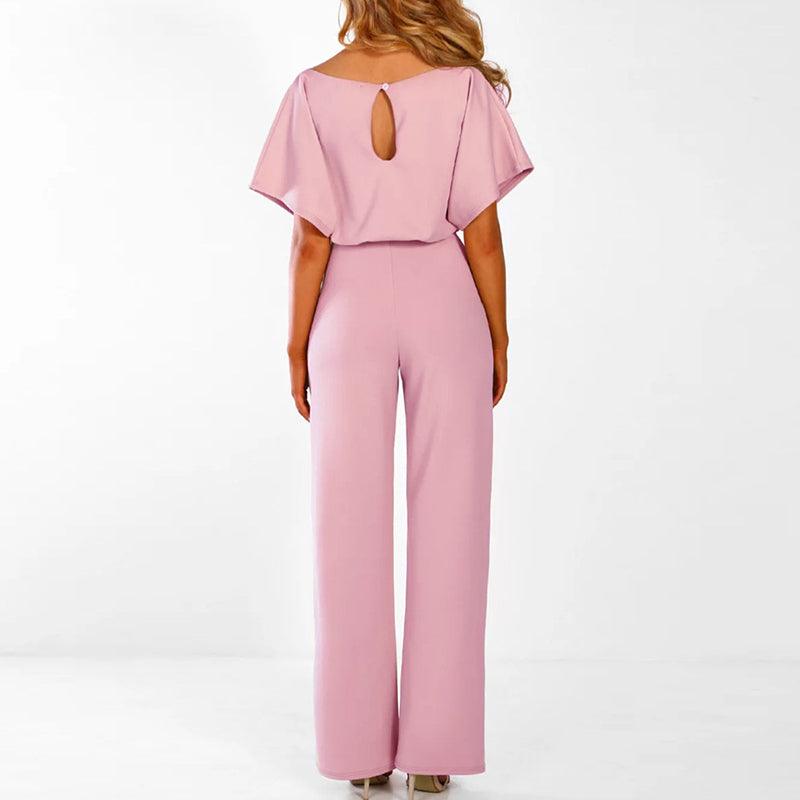 Women's Wide Leg Two Piece Set Belted