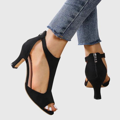 Women's Peep Toe T-Strap High Heels