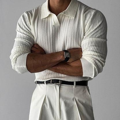 Image of Mark | Men's Slim Fit Long Sleeve Polo Shirt