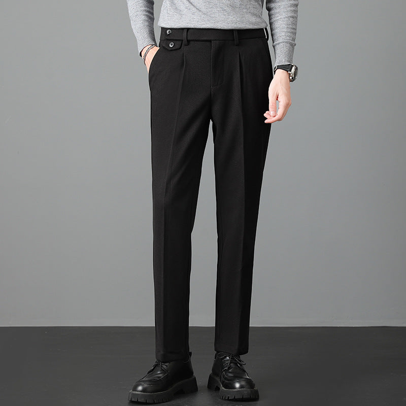Image of Marvin | Men's Pleated Straight Leg Dress Pants