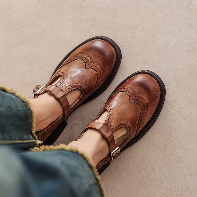 Chic Vegan Leather Flat Sandal - VibreMode