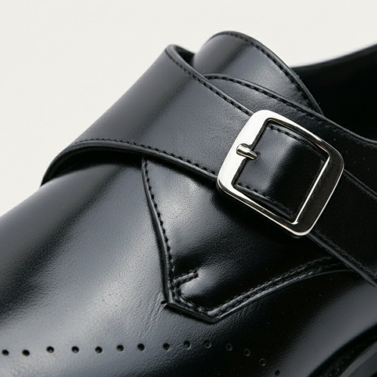 Men's Italian Leather Dress Shoes Buckle Asiago Formal Black
