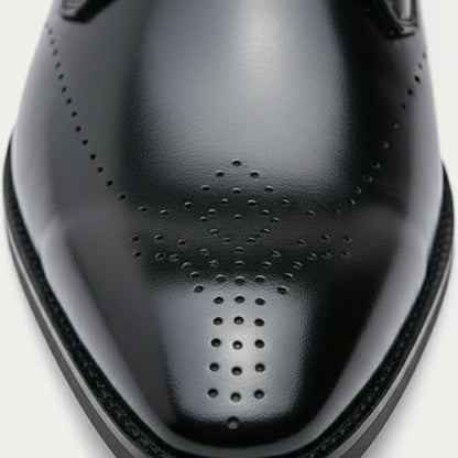 Men's Italian Leather Dress Shoes Buckle Asiago Formal Black