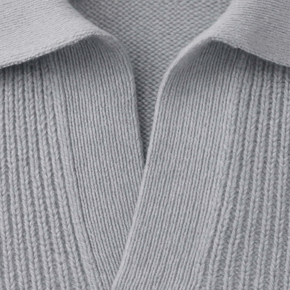 Men's Knitted Polo Sweater Long Sleeve Open Collar
