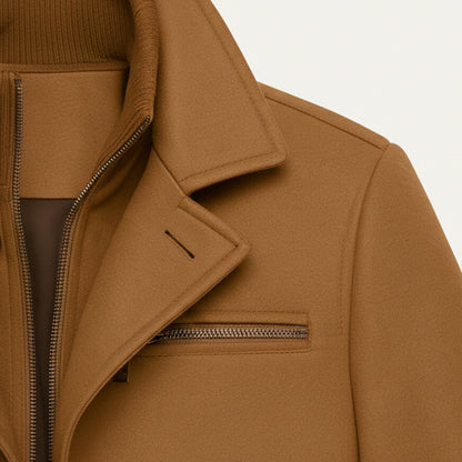 Men's Waterproof Long Jacket Adjustable Cuffs