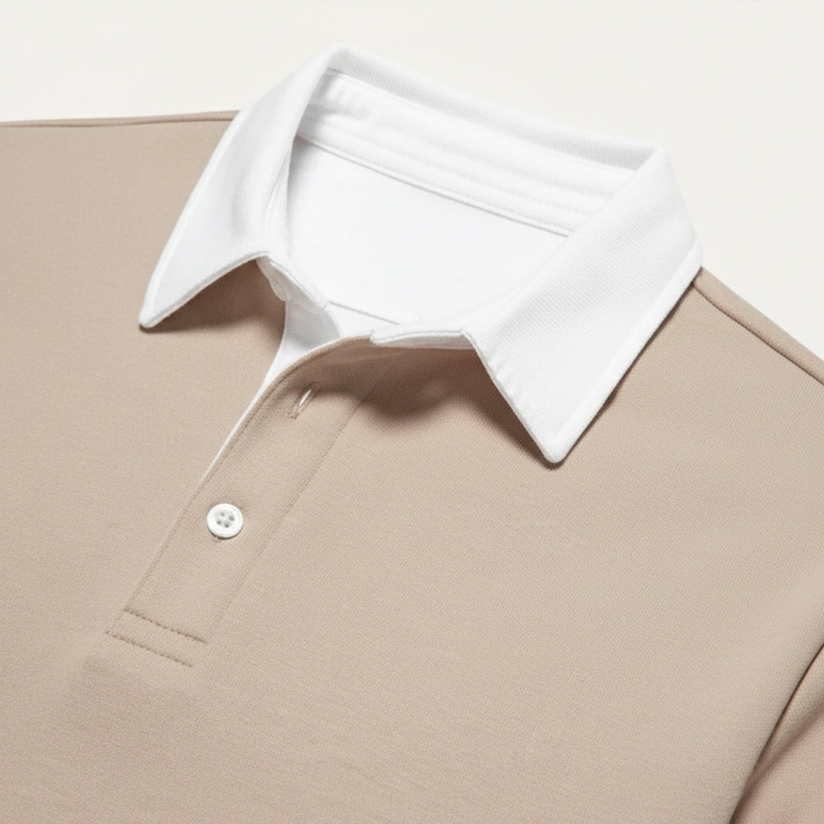 Men's Long Sleeve Polo Classic Knit Shirt