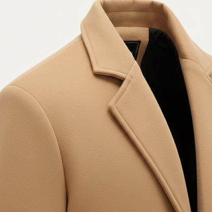 Men's Wool Single Breasted Camel Coat