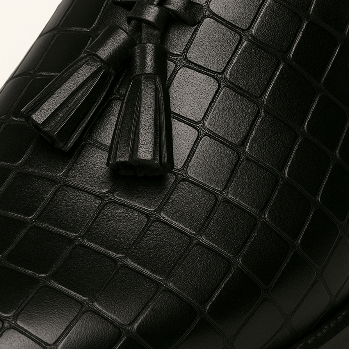 Men's Leather Slip-On Loafers Comfortable Black