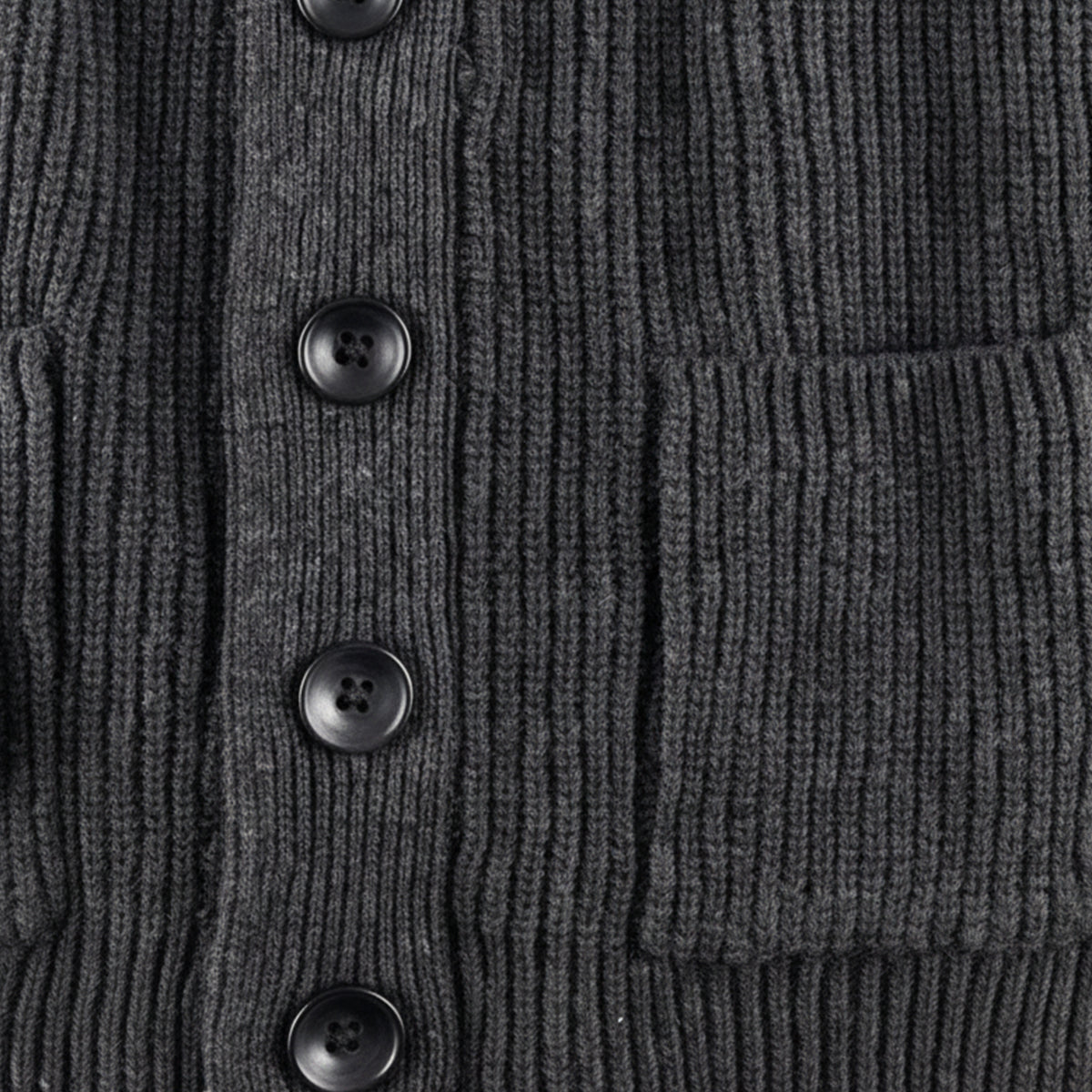 Men's Cotton Blend Cardigan Shawl Collar Chunky Knit
