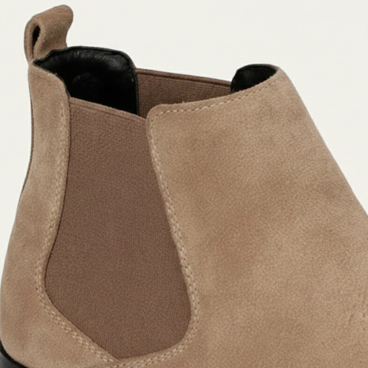 Men's Suede Chelsea Boots Slip On Elegant Brown