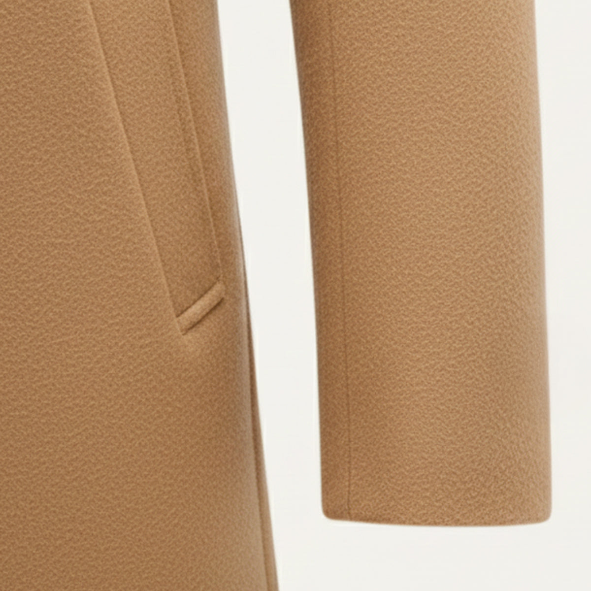 Men's Wool Single Breasted Camel Coat