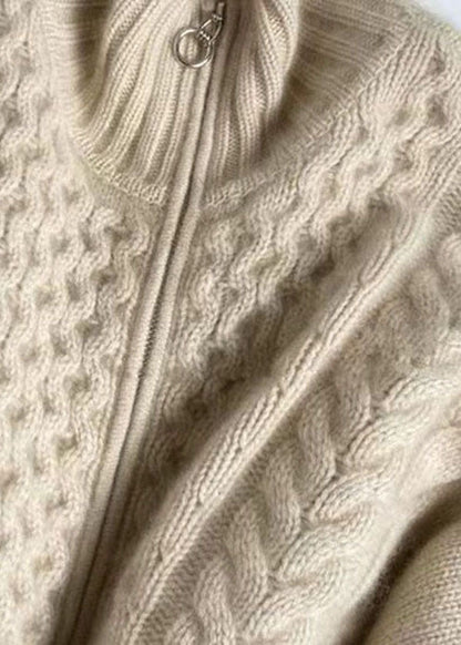 Image of Maureen | Women's Zip-Up Cable Knit Cardigan