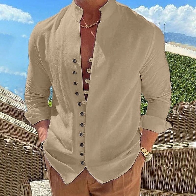 Image of Max | Men's Long Sleeve Button-Down Casual Shirt