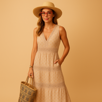 Lightweight Women's Summer Maxi Dress - VibreMode