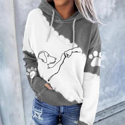 Cute Animal Print Ladies Hooded Sweatshirt - VibreMode