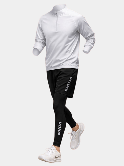Men's Long Sleeve Quarter Zip Activewear Set - VibreMode