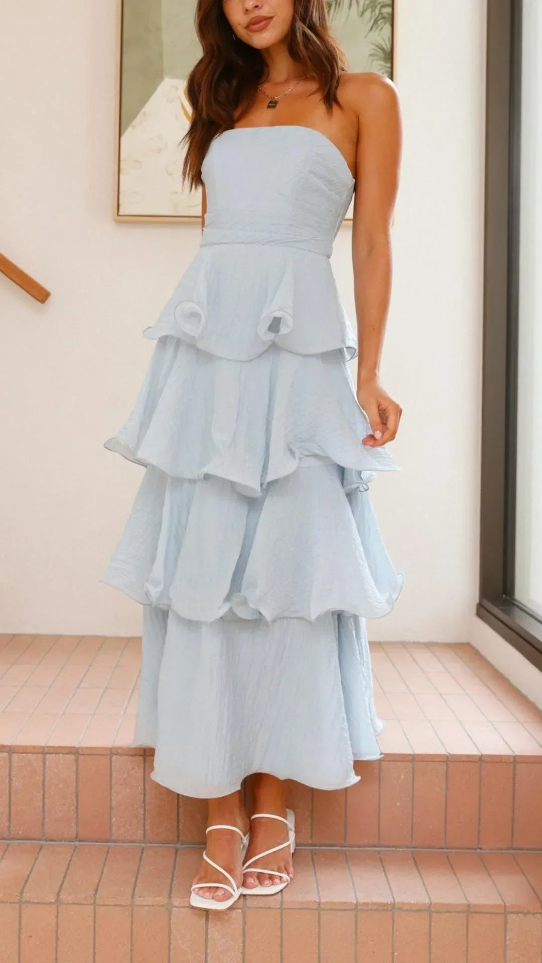 Mazie Women's Strapless Tiered Dress