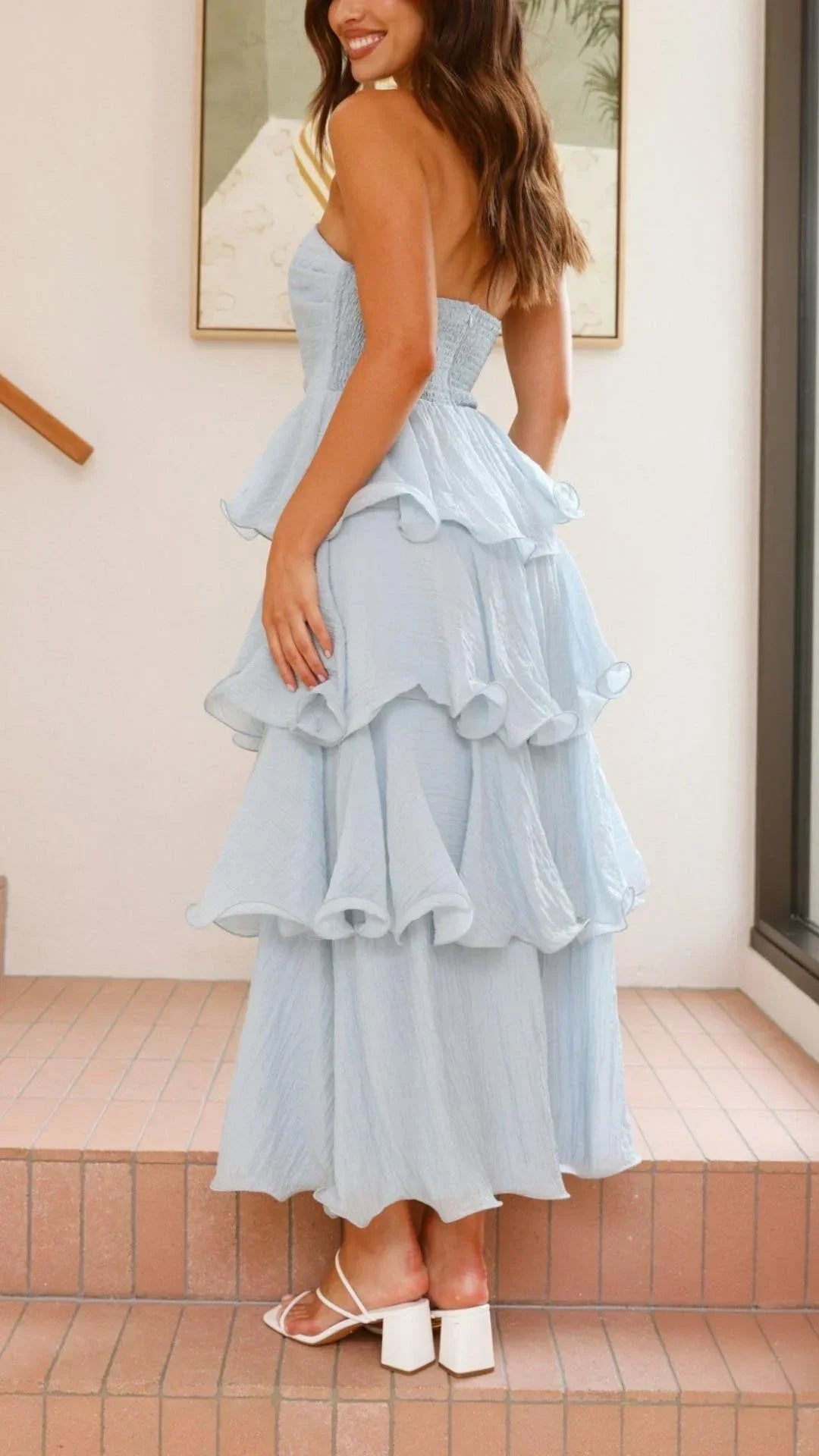 Mazie Women's Strapless Tiered Dress