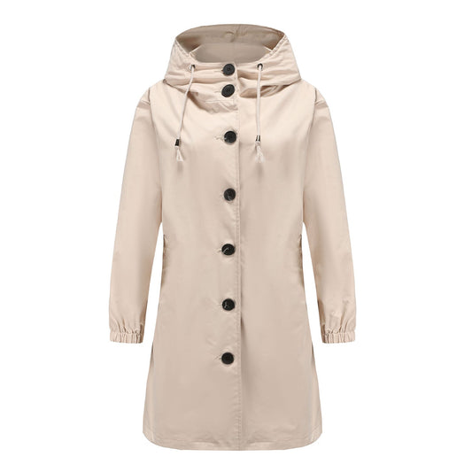 Women's Hooded Longline Coat - VibreMode