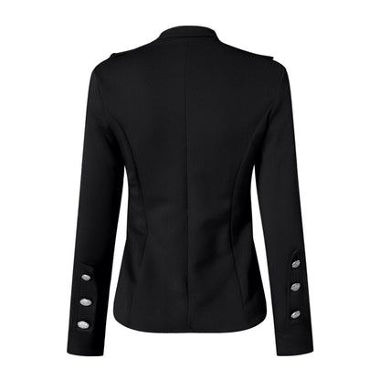 Image of Megan | Women's Button-Front Fitted Blazer Jacket