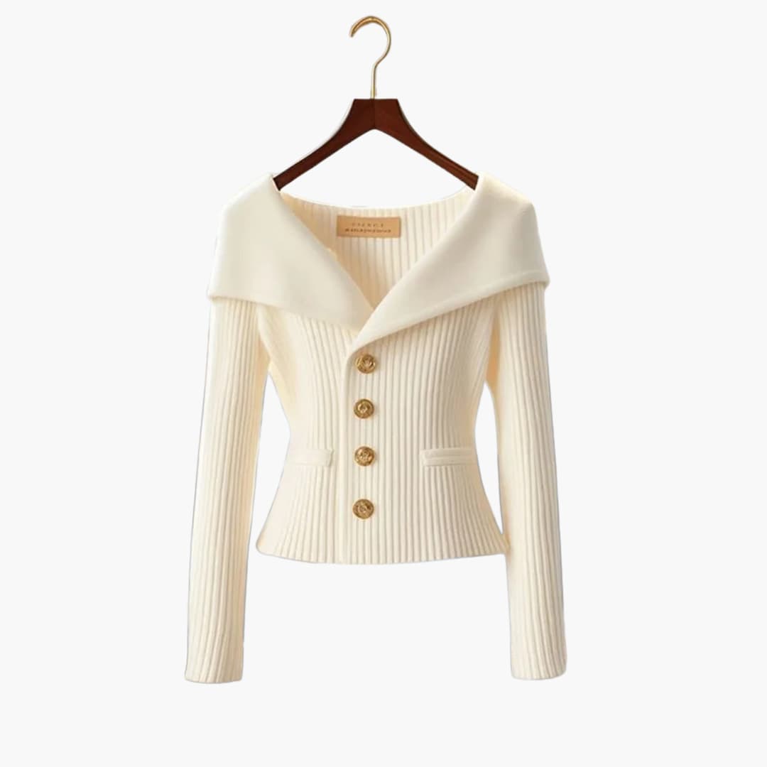 Women's Fitted Cardigan Button Front - VibreMode
